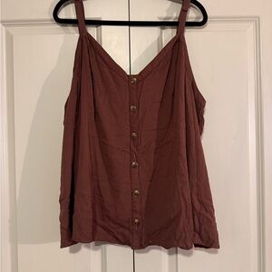 Torrid Brown Button-Front Camisole